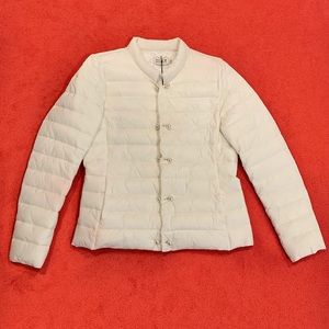 Molly Bracken white puffer jacket